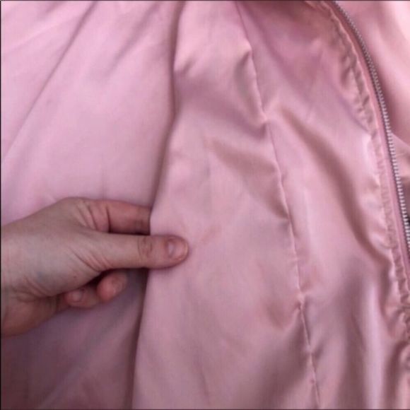 Aqua Embroidered Pink Bomber Jacket - Picture 6 of 14